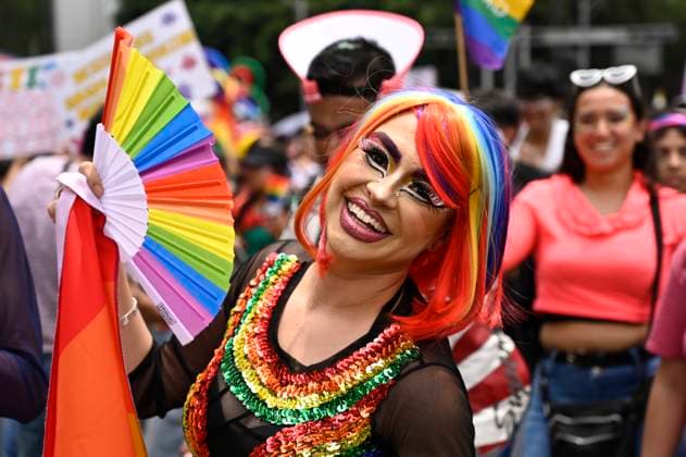 A member of the LGBTTTIQ+ takes part during the 47th annual pride march at Reforma Avenue, with the participation of hundreds of people belonging to the LGBT community which began at the Angel of Independence. Thousands of people around the world joined the global pride march to protest against transphobia, homophobia, and demand greater safety, equity, and equality. on June 28, 2025 in Mexico City, Mexico. Mexico City Mexico - ZUMAe321 20250628_zia_e321_018 Copyright: xCarlosxTischlerx