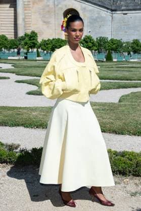 PFW Jacquemus Photocall Tina Kunakey attending the Jacquemus Menswear Spring Summer 2026 show as part of Paris Fashion Week in Paris, France on June 29, 2025. Photo by Aurore Marechal ABACAPRESS.COM Paris France  Copyright: xMarechalxAurore ABACAx