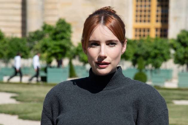 PFW Jacquemus Photocall Emma Roberts attending the Jacquemus Menswear Spring Summer 2026 show as part of Paris Fashion Week in Paris, France on June 29, 2025. Photo by Aurore Marechal ABACAPRESS.COM Paris France  Copyright: xMarechalxAurore ABACAx