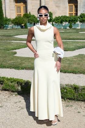 PFW Jacquemus Photocall Lori Harvey attending the Jacquemus Menswear Spring Summer 2026 show as part of Paris Fashion Week in Paris, France on June 29, 2025. Photo by Aurore Marechal ABACAPRESS.COM Paris France  Copyright: xMarechalxAurore ABACAx