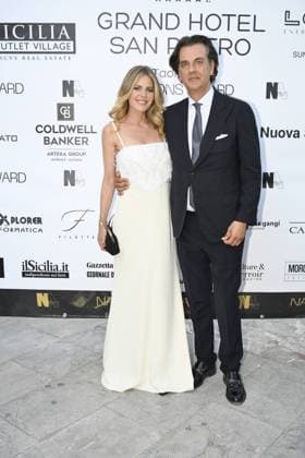 Taormina: Evening of the Nations Award. In the photo: Elisabetta Pellini, Michel Curatolo  Copyright: xMaurizioxD Avanzox xipa-agency.netx xMaurizioxDxAvanzox IPA_Agency_IPA59682457