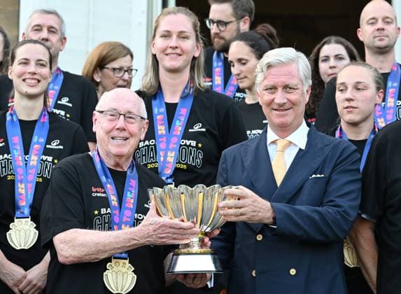 King Philippe Receives The Belgian Cats BRUSSELS, BELGIUM - JUNE 30 : King Philippe receives the Belgian Cats.The Belgium women s basketball team has won the European Champioship on June 30, 2025 in Brussels, Belgium, 30 06 2025 Brussels Belgium  Copyright: xBertxVanxDenxBrouckex