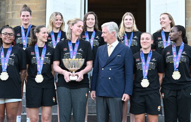 King Philippe Receives The Belgian Cats BRUSSELS, BELGIUM - JUNE 30 : King Philippe receives the Belgian Cats.The Belgium women s basketball team has won the European Champioship on June 30, 2025 in Brussels, Belgium, 30 06 2025 Brussels Belgium  Copyright: xBertxVanxDenxBrouckex