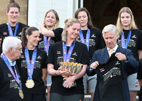 King Philippe Receives The Belgian Cats BRUSSELS, BELGIUM - JUNE 30 : King Philippe receives the Belgian Cats.The Belgium women s basketball team has won the European Champioship on June 30, 2025 in Brussels, Belgium, 30 06 2025 Brussels Belgium  Copyright: xBertxVanxDenxBrouckex