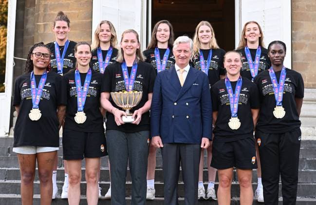 King Philippe Receives The Belgian Cats BRUSSELS, BELGIUM - JUNE 30 : King Philippe receives the Belgian Cats.The Belgium women s basketball team has won the European Champioship on June 30, 2025 in Brussels, Belgium, 30 06 2025 Brussels Belgium  Copyright: xBertxVanxDenxBrouckex