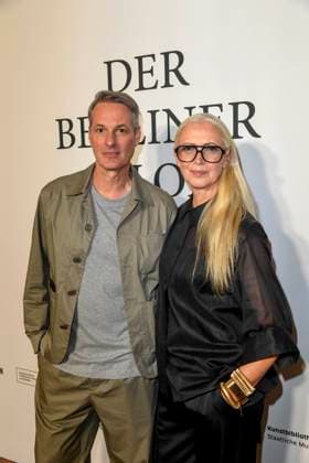 Marcus Kurz and Christiane Arp as guests at the opening of the Berlin Salon at Berlin Fashion Week 2025 in the Courtesy Helmut Newton Foundation a,June 30, 2025 in Berlin Berlin Germany