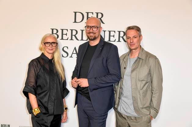 Christiane Arp, Michael Biel and Marcus Kurz as guests at the opening of the Berlin Salon at Berlin Fashion Week 2025 in the Courtesy Helmut Newton Foundation a,June 30, 2025 in Berlin Berlin Germany