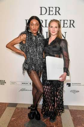 Model Jammy Jamie and Lea Lahr as guests at the opening of the Berlin Salon at Berlin Fashion Week 2025 in the Courtesy Helmut Newton Foundation a,June 30, 2025 in Berlin Berlin Germany