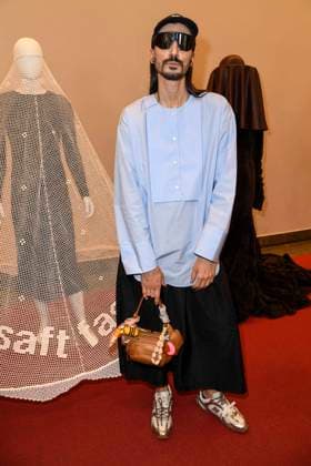 Julian Daynov as guest at the opening of the Berlin Salon at Berlin Fashion Week 2025 in the Courtesy Helmut Newton Foundation a,June 30, 2025 in Berlin Berlin Germany