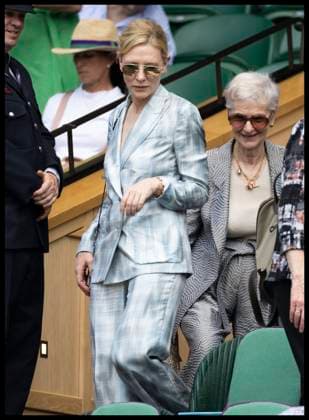 . 01 07 2025. London, United Kingdom. Cate Blanchett arriving in the Royal Box on day two of the Wimbledon Tennis Championships in London.  xStephenxLockx xi-Imagesx IIM-26061-0023