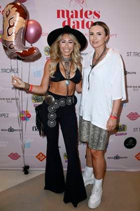 Linda Teodosiu with partner Alexandra at the Mates Date Influencer Event at Berlin Fashion Week S S 2026 at Berliner Freiheit Berlin, 01 07 2025 Foto:xN.xKubelkax xFuturexImagex mates_5718
