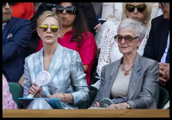 . 01 07 2025. London, United Kingdom. Cate Blanchett and her mother June in the Royal Box on day two of the Wimbledon Tennis Championships in London.  xStephenxLockx xi-Imagesx IIM-26061-0033