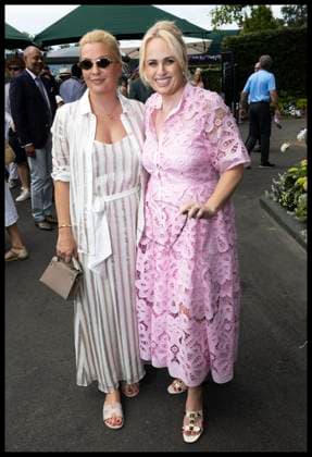. 01 07 2025. London, United Kingdom. Rebel Wilson and her wife Ramona Agruma, arriving on day two of the Wimbledon Tennis Championships in London.  xStephenxLockx xi-Imagesx IIM-26061-0041