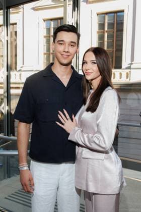 Fashion Week Berlin Marc Cain Guests and Show Diego Pooth and Louisa Büscher at the Marc Cain Fashion Show A Quiet Rebellion as part of the Berlin Fashion Week at Pei Bau on 01 07 2025 in Berlin Copyright: xEventpressxKochanx