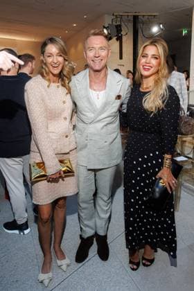 Fashion Week Berlin Marc Cain Guests and Show Storm Keating, Ronan Keating and Sylvie Meis at the Marc Cain Fashion Show A Quiet Rebellion as part of the Berlin Fashion Week at Pei Bau on 01 07 2025 in Berlin Copyright: xEventpressxKochanx