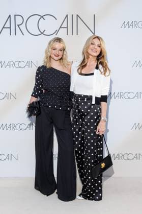 Fashion Week Berlin Marc Cain Guests and Show Nele Ludowig Roeffen and Frauke Ludowig at the Marc Cain Fashion Show A Quiet Rebellion as part of the Berlin Fashion Week at Pei Bau on 01 07 2025 in Berlin Copyright: xEventpressxKochanx