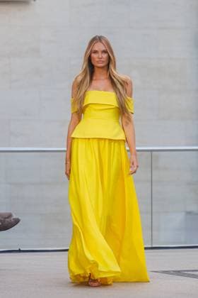 Fashion Week Berlin Marc Cain Guests and Show Romee Strijd at the Marc Cain Fashion Show A Quiet Rebellion as part of the Berlin Fashion Week at Pei Bau on 01 07 2025 in Berlin Copyright: xEventpressxKochanx