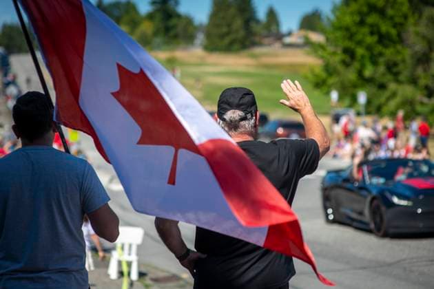 Canada Day Canadians in British Columbia celebrate Canada Day near Vancouver, Canada, on July 1, 2025. National flags are seen across the country to mark the anniversary of Canadian Confederation, which takes place on July 1, 1867, with the passage of the British North America Act. Delta, BC Canada  Copyright: xMarkxStahlx originalFilename: stahl-notitle250701_npBnh.jpg