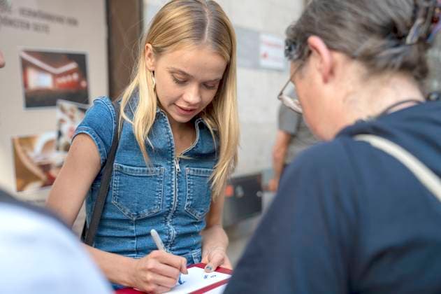 Katharina Hirschberg at the premiere of the ARD TV film Stabil CineMerit Award ceremony at the 42 Filmfest München 2025 in the Gloria Palast Munich, 01 07 2025 Foto:xN.xKolinzx xFuturexImagex stabil_5701