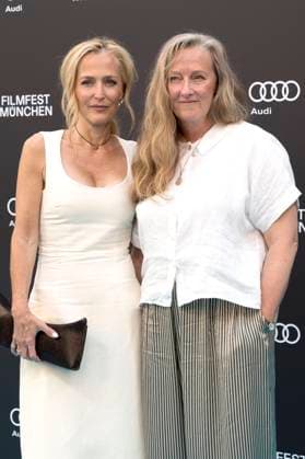 Gillian Anderson and Raynor Winn at the premiere of the feature film The Salt Path and the presentation of the CineMerit Award at the 42 Filmfest München 2025 at the Deutsches Theater Munich, 01 07 2025 Foto:xD.xBedrosianx xFuturexImagex anderson_5732