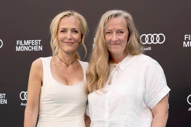 Gillian Anderson and Raynor Winn at the premiere of the feature film The Salt Path and the presentation of the CineMerit Award at the 42 Filmfest München 2025 at the Deutsches Theater Munich, 01 07 2025 Foto:xN.xKolinzx xFuturexImagex anderson_5737