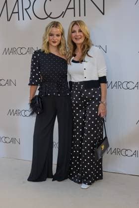 Nele Ludowig Roeffen with mother Frauke Ludowig arriving at the Marccain Spring Summer 2026 Fashion Show A Quit Rebellion at Pei Bau in Berlin on 01 07 2025 Marccain Spring Summer 2026 Fashion Show