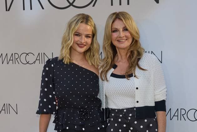 Nele Ludowig Roeffen with mother Frauke Ludowig arriving at the Marccain Spring Summer 2026 Fashion Show A Quit Rebellion at Pei Bau in Berlin on 01 07 2025 Marccain Spring Summer 2026 Fashion Show