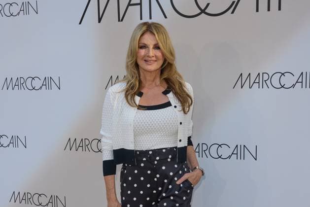 Frauke Ludowig guest arrival at the Marccain Spring Summer 2026 Fashion Show A Quit Rebellion at Pei Bau in Berlin on 01 07 2025 Marccain Spring Summer 2026 Fashion Show