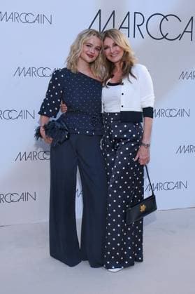 01 07 2025, Nele Roeffen and Frauke Ludowig as guests at the Marc Cain Fashion Show 2025, A quiet rebellion, Hinter dem Gießhaus, Berlin, Berlin