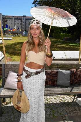 Olga Liber as a guest at the fashion show by Anja Gockel Von welchen Farben traeumt dein Glueck as part of Berlin Fashion Week 2025 on 01 July 2025 in Berlin Berlin Germany