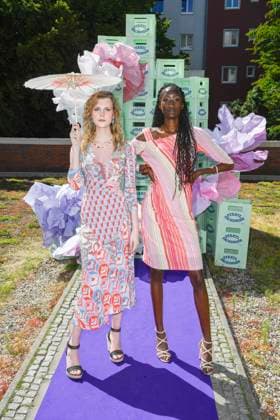 Awa Ndiaye as a guest at the fashion show by Anja Gockel Von welchen Farben traeumt dein Glueck at Berlin Fashion Week 2025 on 01 July 2025 in Berlin Berlin Germany