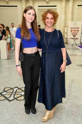 Olivia Kloss with Heike Kloss mother and daughter at the Vip Beauty and Fashion Lounge by Reichert Communications as part of Fashion Week 2025 at Hotel de Rom on July 01, 2025 in Berlin Berlin Germany