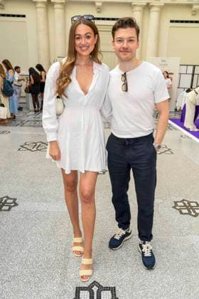 Lisa Rosa Bräutigam and Lion Wasczyk as guests in the Vip Beauty and Fashion Lounge by Reichert Communications as part of Fashion Week 2025 at Hotel de Rom on July 01, 2025 in Berlin Berlin Germany