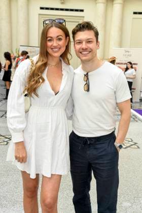 Lisa Rosa Bräutigam and Lion Wasczyk as guests in the Vip Beauty and Fashion Lounge by Reichert Communications as part of Fashion Week 2025 at Hotel de Rom on July 01, 2025 in Berlin Berlin Germany