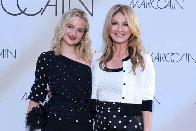 Nele Ludowig and her mother Frauke Ludowig at the Marc Cain A Quiat Rebellion fashion show on 1 07 2025 at the Pei Bau in Berlin Marc Cain Fashion Show in Berlin
