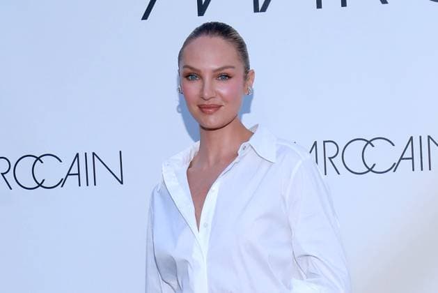 Candice Swanepoel at the Marc Cain A Quiat Rebellion fashion show on 1 07 2025 at the Pei Bau in Berlin Marc Cain Fashion Show in Berlin
