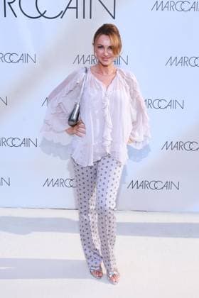 Monika Sozanska at the Marc Cain A Quiat Rebellion fashion show on 1 07 2025 at the Pei Bau in Berlin Marc Cain Fashion Show in Berlin