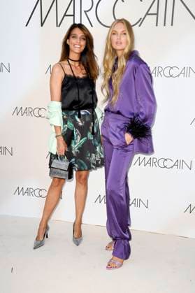 Marvy Rieder and Romee Strijd at the Marc Cain fashion show A Quiet Rebellion at Berlin Fashion Week S S 2026 in the Pei Bau Deutsches Historisches Museum Berlin, 01 07 2025 Foto:xF.xKernx xFuturexImagex cain_5844