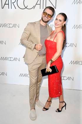 Johannes Haller and Jessica Haller at the Marc Cain fashion show A Quiet Rebellion at Berlin Fashion Week S S 2026 in the Pei Bau Deutsches Historisches Museum Berlin, 01 07 2025 Foto:xF.xKernx xFuturexImagex cain_5851