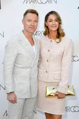 Ronan Keating with wife Storm Keating at the Marc Cain fashion show A Quiet Rebellion at Berlin Fashion Week S S 2026 in the Pei Bau Deutsches Historisches Museum Berlin, 01 07 2025 Foto:xF.xKernx xFuturexImagex cain_5876