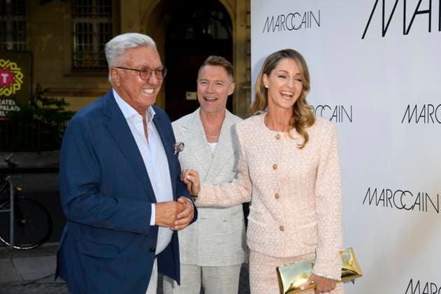 Helmut Schlotterer, Ronan Keating and Storm Keating at the Marc Cain Fashion Show A Quiet Rebellion at Berlin Fashion Week S S 2026 in the Pei Bau Deutsches Historisches Museum Berlin, 01 07 2025 Foto:xF.xKernx xFuturexImagex cain_5878