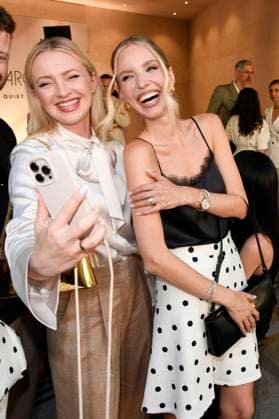 Barbara Kurdej Szatan and Leonie Hanne at the Marc Cain Fashion Show A Quiet Rebellion at Berlin Fashion Week S S 2026 in the Pei Bau Deutsches Historisches Museum Berlin, 01 07 2025 Foto:xF.xKernx xFuturexImagex cain_5905