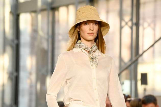 Model at the Marc Cain Fashion Show A Quiet Rebellion at the Berlin Fashion Week S S 2026 in the Pei Bau Deutsches Historisches Museum Berlin, 01 07 2025 Foto:xF.xKernx xFuturexImagex cain_5915