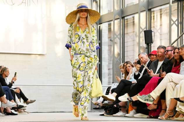 Model at the Marc Cain Fashion Show A Quiet Rebellion at the Berlin Fashion Week S S 2026 in the Pei Bau Deutsches Historisches Museum Berlin, 01 07 2025 Foto:xF.xKernx xFuturexImagex cain_5919