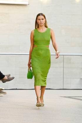 Model at the Marc Cain Fashion Show A Quiet Rebellion at the Berlin Fashion Week S S 2026 in the Pei Bau Deutsches Historisches Museum Berlin, 01 07 2025 Foto:xF.xKernx xFuturexImagex cain_5922