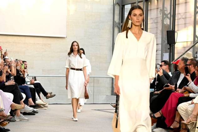 Models at the Marc Cain fashion show A Quiet Rebellion at Berlin Fashion Week S S 2026 in the Pei Bau Deutsches Historisches Museum Berlin, 01 07 2025 Foto:xF.xKernx xFuturexImagex cain_5925