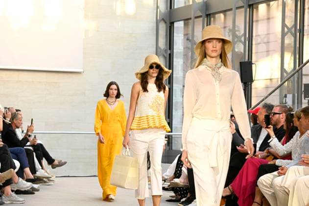 Models at the Marc Cain fashion show A Quiet Rebellion at Berlin Fashion Week S S 2026 in the Pei Bau Deutsches Historisches Museum Berlin, 01 07 2025 Foto:xF.xKernx xFuturexImagex cain_5926