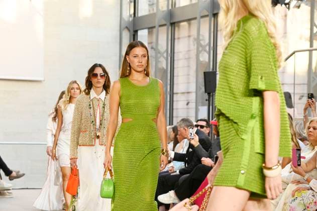 Models at the Marc Cain fashion show A Quiet Rebellion at Berlin Fashion Week S S 2026 in the Pei Bau Deutsches Historisches Museum Berlin, 01 07 2025 Foto:xF.xKernx xFuturexImagex cain_5929
