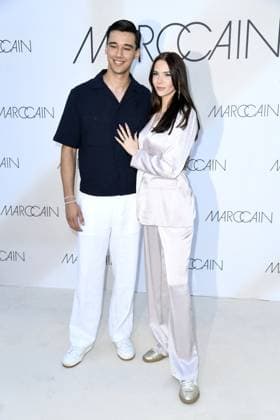 San Diego Pooth and Louisa Büsche at the Marc Cain Fashion Show A QUIET REBELLION in Berlin on 01 07 2025