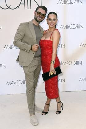 Jessica Haller and Johannes Haller at the Marc Cain Fashion Show A QUIET REBELLION in Berlin on 01 07 2025